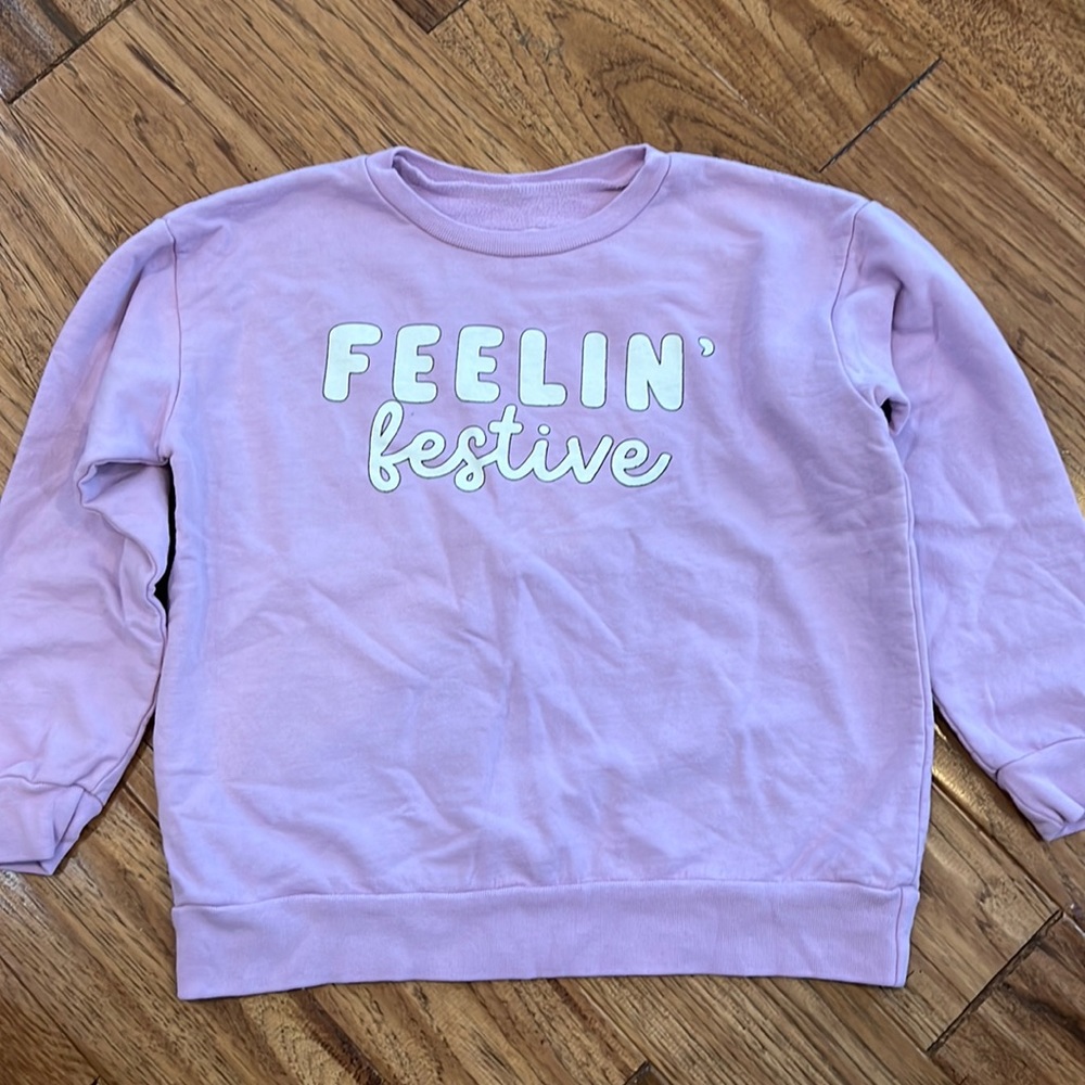 Kind kids club feelin festive sweatshirt 8/9